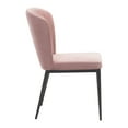 thumbnail image 4 of Modern Contemporary Dining Chair, Set of 2, Pink, Velvet Fabric Stainless Steel, 4 of 6