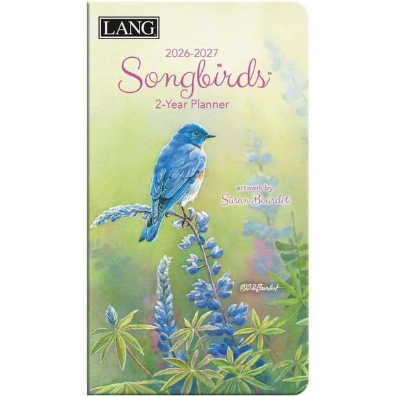 Lang Brands, Songbirds 2 Year 2026 Planner, 3.63'' X 6.5'', Weekly Calendar with Stapled Binding