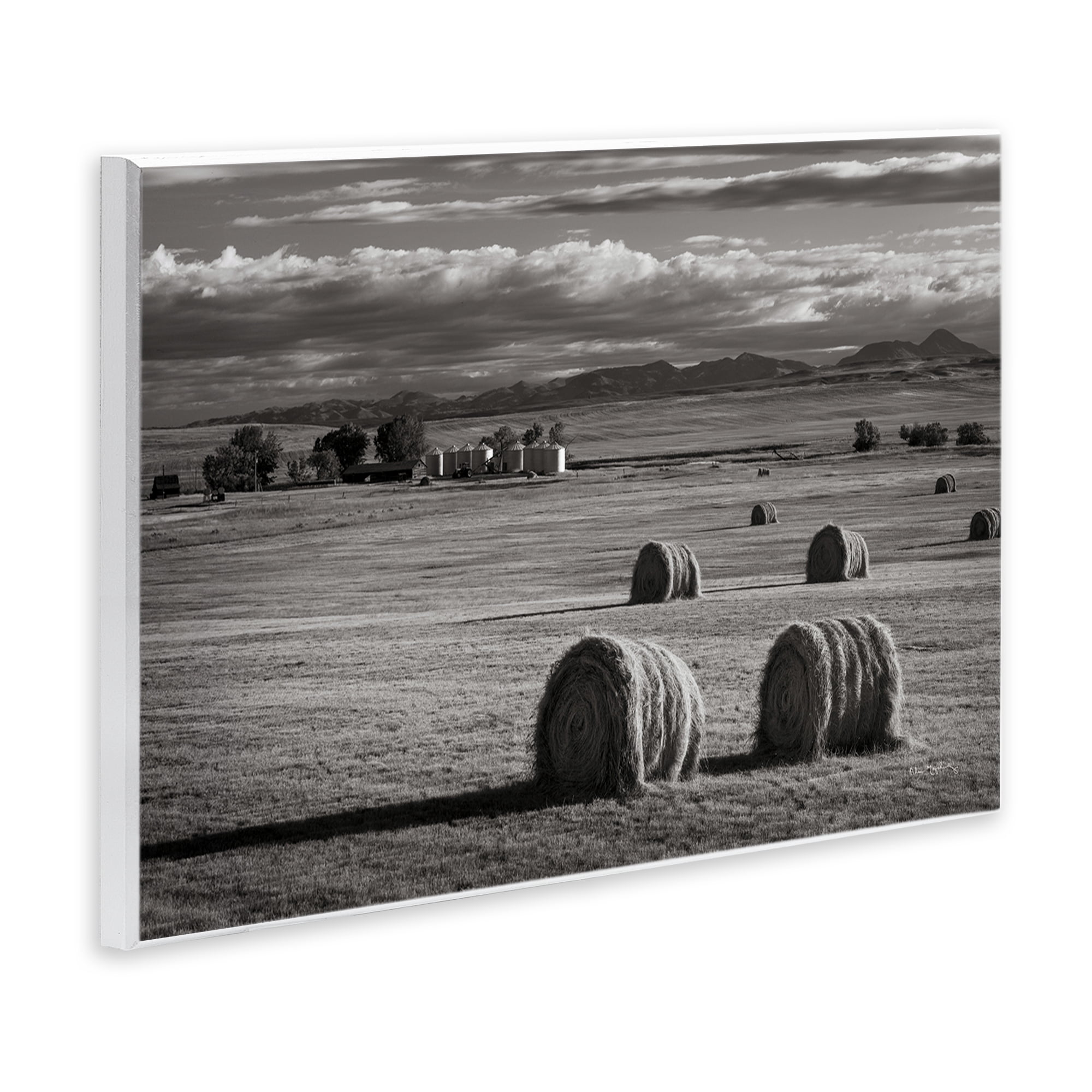 Stupell Industries Montana Hay Bales Landscape & Nature Photography Unframed Art Print Wall Art, 19 x 13