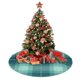 thumbnail image 4 of Falda para árbol de Navidad con cuadros escoceses azules (1), suave y divertida, decoración navideña navideña de estilo rústico de 36", 4 of 4