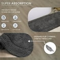 thumbnail image 3 of HOME WEAVERS Waterford Collection Cotton Round Bath Rug, 22" Round, Gray, 3 of 6