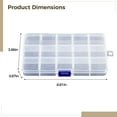 thumbnail image 4 of 10 Pcs Bead Storage Containers, 15 Compartment Clear Plastic Organizer Cases with Secure Latch, Fixed Grid Storage Boxes for Jewelry, Sewing Accessories, 6.8 x 3.9 x 0.9 inches, 4 of 5