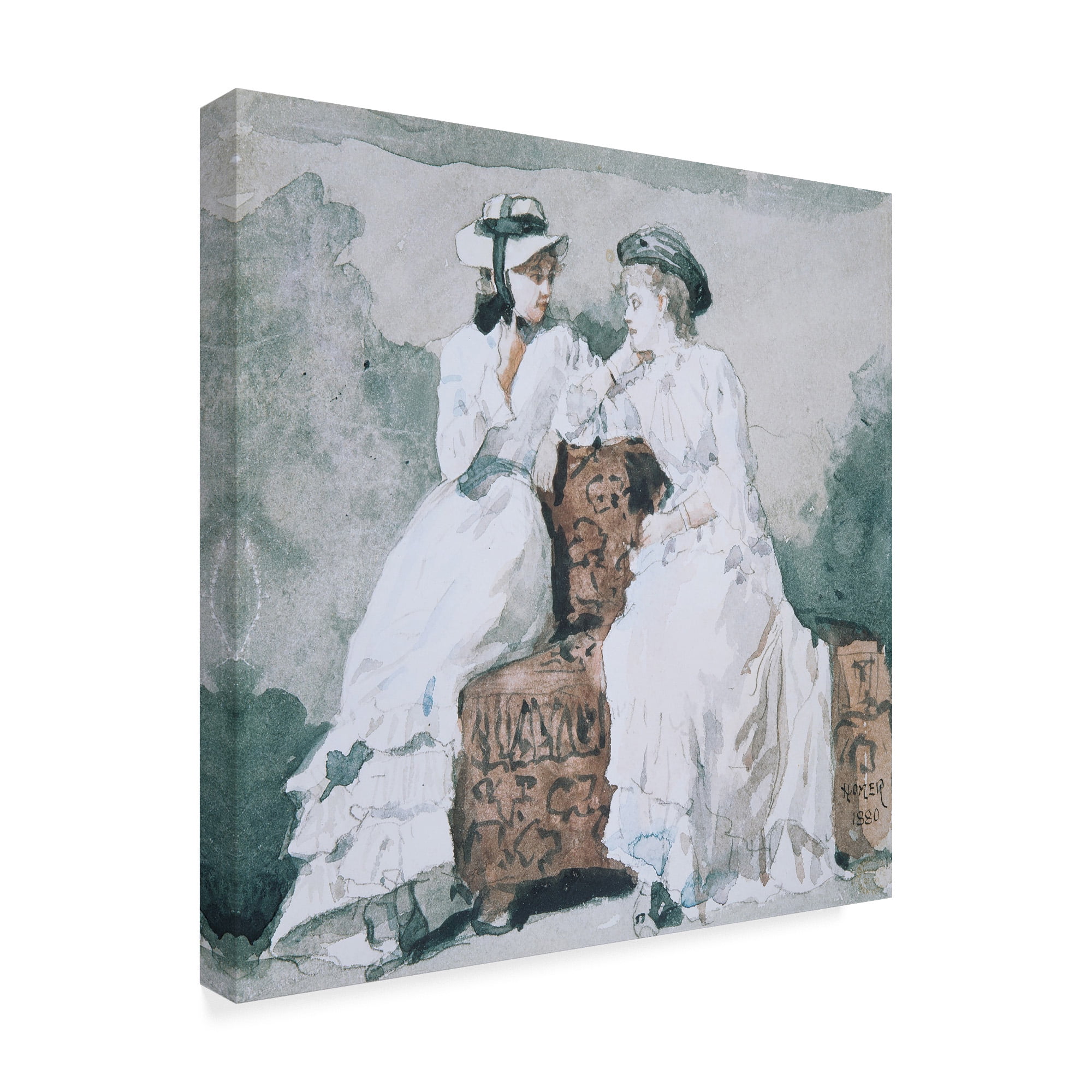 Trademark Fine Art 'Two Ladies, 1880' Canvas Art by Winslow Homer