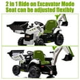 thumbnail image 4 of 24V Kids Ride on Excavator Digger Toy Cars, JCB Powered Ride on Backhoe Construction Toy with Bluetooth, Electric Tractor Car with Remote Control, Adjustable Front and Back Loader for 3-6 Boys Girls, 4 of 9