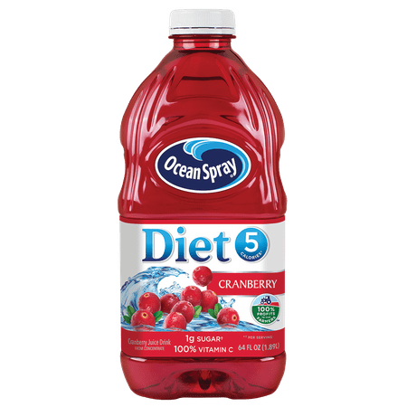 (2 Pack) Ocean Spray Diet Juice, Cranberry, 64 Fl Oz, 1