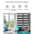 thumbnail image 4 of Window Privacy Film, Black Grey Farmhouse Striped Sun Blocking Window Tint Film Heat Control One Way Blackout Window Film, Modern Geometric Lines Simple Stripes Non Adhesive Static Cling 23.6x78.7 In, 4 of 7
