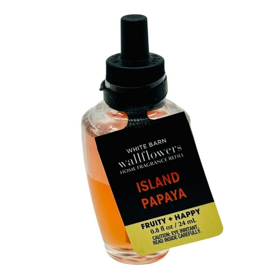 Bath and Body Works Island Papaya (White Barn) Wallflowers Fragrance Refill (0.8 fl oz / 24 mL)