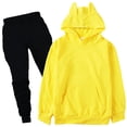 thumbnail image 4 of Toddler Girls' Outfits Kids Long Sleeve Hoodie Sweatshirt Pants Casual Solid Outfit For Big Sweatsuits 9-10 Years, 4 of 4