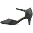 thumbnail image 3 of Journee Womens Bettie Almond Toe Mid Heel Pumps, Widths Available, 3 of 10