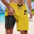thumbnail image 1 of WILLBEST Pantalones Cortos Deportivos para Hombre, de Verano, con Estampado de Coco, de Playa, de Doble Capa Interior y Bolsillo, 1450, 1 of 3