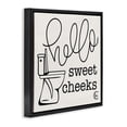 thumbnail image 3 of Stupell Industries Hello Sweet Cheeks with Toilet Typography Painting Black Floater Framed Canvas Art Print Wall Art, 18 x 18, 3 of 9