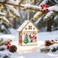 thumbnail image 5 of Zynviq White Roof Lighted Village House for Christmas Village and Tabletop Decor, 5 of 6