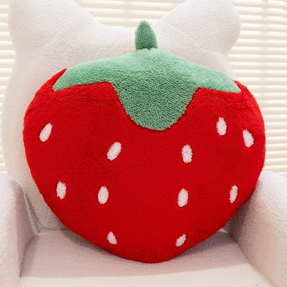 1pcs 15.8in Strawberry Stuffed Pillow,Cute Plush Decor Gift for Birthdays, Valentine's, Christmas,Home Decorations,Red