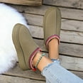 thumbnail image 4 of Zapatillas de algodón con punta cerrada, sin tacón y plataforma cálidas y forradas de vellón de estilo europeo y americano para invierno, 4 of 5