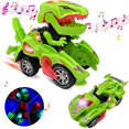 thumbnail image 1 of Dinosaurio de deformación de coche eléctrico de juguete con luz y música, 1 of 5