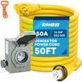 thumbnail image 1 of Kit de cable de generador y caja de entrada de alimentación Kohree 50A 50FT, 1 of 8