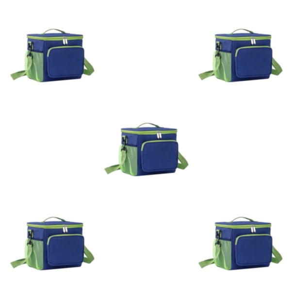Bearachild Fiambrera Tamaño de la bolsa Material ligero Tessuto Oxford Aislamiento térmico Bolsa de almuerzo aislada Cian Type2 NO2