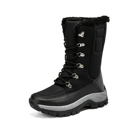 

Lace Up Thick Sole Thermal Calf Boots Fashion Plush Inner Outdoor Winter Sports Sneakers For Hiking Trekking Climbing Women s Footwear