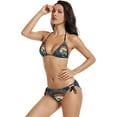 thumbnail image 3 of Women Two Piece Swimsuit Sexy Swimwear Halter String Triangle Bikini Sets, Medium, 3 of 6