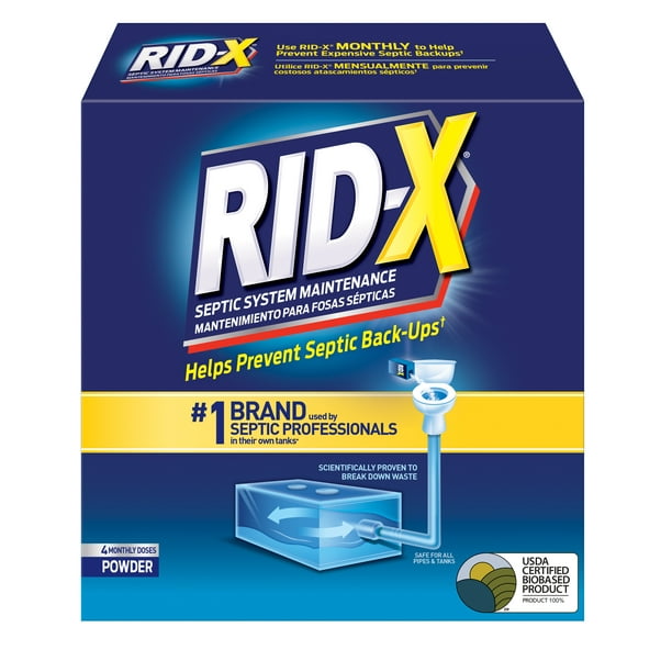 RIDX Septic Treatment Drain Opener, 4 Month Supply of Powder, 39.2oz