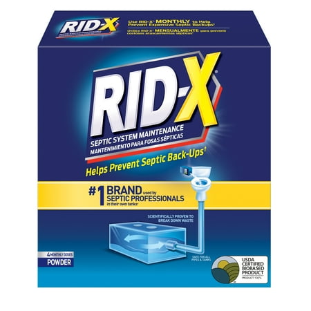 RID-X Septic Treatment, 4 Month Supply Of Powder, 39.2oz