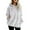 Gray, variant on Lovskoo 2024 Women's Long Sleeve Sherpa Pullover Fuzzy Fleece Sweatshirt Hooded Sweater Winter Warm Quarter Zipper Pockets Cotton Coat Outwear Dark Gray