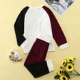 thumbnail image 6 of Otqutp Toddler Girls Boys Winter Long Sleeve Pullover Tops Long Pants 2PCS Outfits Clothes Set for Baby Clothes Cotton Underwear Set for 0-13 Years(Wine-A,2-3 Years), 6 of 6