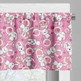 thumbnail image 5 of Ambesonne Cartoon Animal Valance & Curtain, Doodle Kawaii, 55"x30", Pink Peach White, 5 of 6