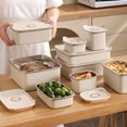 thumbnail image 4 of LCXmlly 304 Stainless Steel Crisper Box Reusable Stainless Steel Sealed Crisper Box Food Storage Containers with Lids Stackable Thick Lunch Box for Food Prep, 4 of 8
