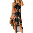 thumbnail image 3 of G and PL Vestido largo de playa para mujer, informal, sin mangas, con abertura lateral, halter, 3 of 5