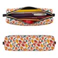 thumbnail image 2 of Fotbe Colorful Maple Leaves Estuche para Lápices de Cuero con Estampado, Estuche con Cremallera Resistente, Organizador Compacto y Elegante para Papelería, 2 of 7