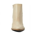 thumbnail image 2 of Lucky Brand Shyna Stucco Open Back Block Heel Almond Toe Leather Ankle Booties (Stucco, 7), 2 of 5