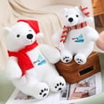 thumbnail image 5 of Bufanda creativa y linda para la barriga, oso polar, muñeco de peluche suave, oso de Navidad, almohada para abrazar la barriga, regalo navideño, 5 of 5