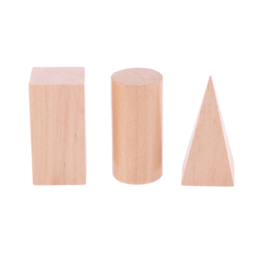 Portable Kid Shape Wooden Blocks Montessori Toy w/Bag for Spatial Perception 