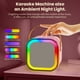 thumbnail image 5 of Bocina JYX, Altavoz Bluetooth Portátil con 2 Micrófonos Inalámbricos, Luces RGB, Bocina Bluetooth Compatible con Entrada TF/AUX y voz Mágica Divertida, K12, 5 of 12