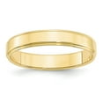 thumbnail image 1 of Solid 10k Yellow Gold 4mm Flat with Step Edge Plain Classic Wedding Band Ring Size 4, 1 of 5