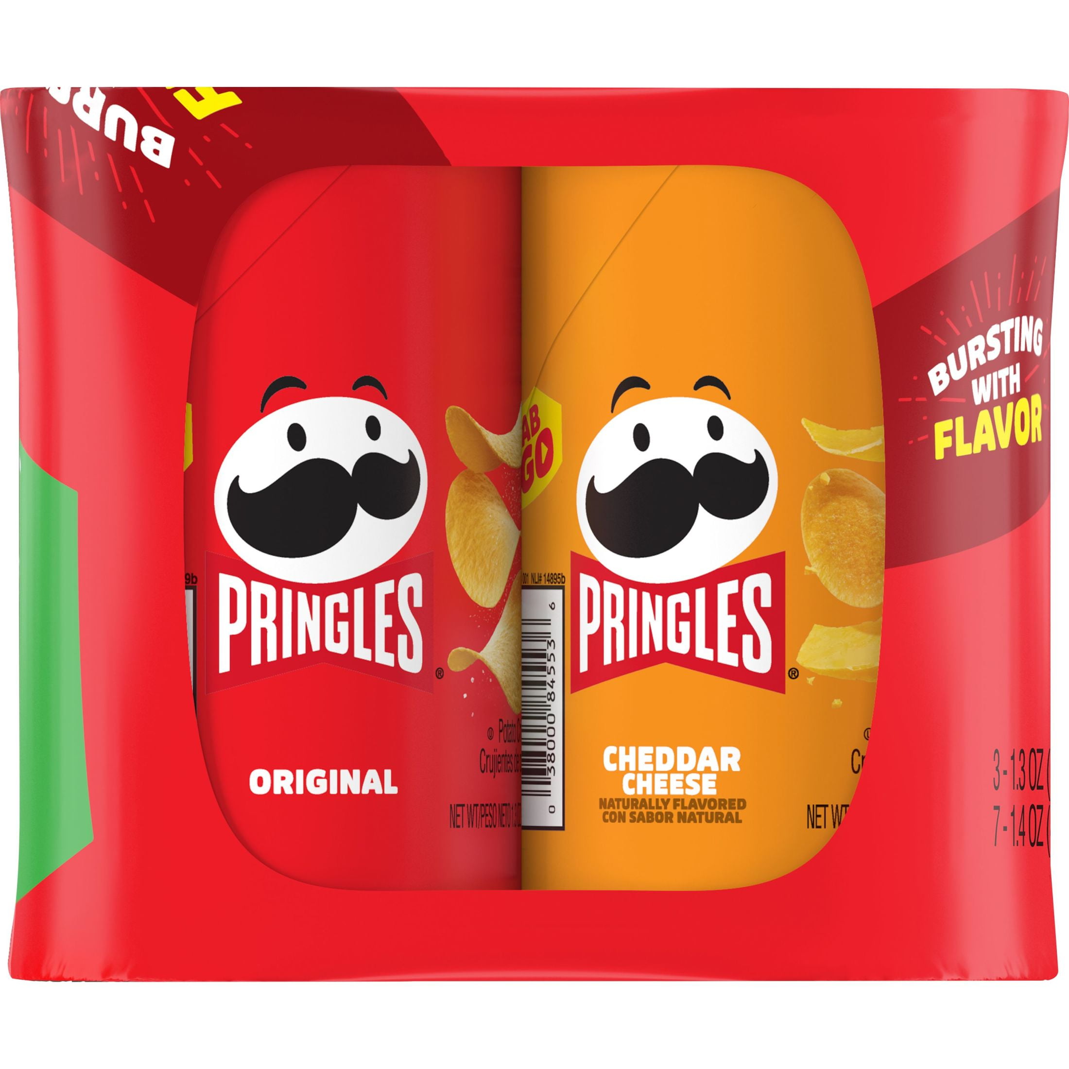 Pringles Variety Pack Potato Chips, 0.74 oz. Bags, 72 Bags/Carton  (KEE18251)