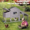 thumbnail image 6 of MEDEHOO Chicken Coop on Wheels, Mobile Chicken House, Wooden Hen Houses, Outdoor Rabbit Hutch, for 2-4 Chickens 67" (Gray), 6 of 11