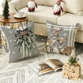thumbnail image 7 of Sm:)e Tree Reindeer Truck Winter Deer Christmas Throw Pillow Covers Set of 4, 18 x 18 Inch Holiday Cushion Case Decoration for Sofa Couch, Gray, 7 of 7