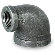 Supply Giant BMRL3000 Black Malleable Reducing Elbow Fitting for High Pressures with Female Threaded Connections, 3" x 1-1/2"