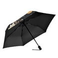 thumbnail image 2 of FORMRS Travel Umbrella Folding Auto Open Close Windproof Rain UV Protection, Black Floral Pattern, 2 of 8