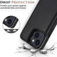 thumbnail image 4 of Allytech 2 in 1 Detachable Wallet Case for iPhone 14 with Card Holder, [Large Capacity] PU Leather Magnetic Snap Kickstand Case Support Wireless Charging, Shockproof Anti-Drop Case, Black, 4 of 9