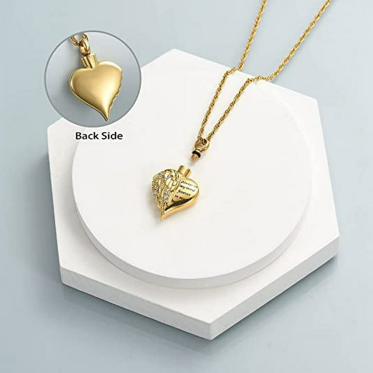 Angel Wing Cremation Jewelry for Ashes -No Longer By My Side