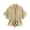 Khaki, variant on Summer Shirts for Women Safari Style Casual Short Sleeve Lapel Top Solid Color V Neck Zipper Bottom Drawstring Linen Shirt, Brown M