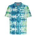 thumbnail image 5 of SGFCWSX Mens Short Sleeve Polo Shirt, Men Classic Button Placket Collar Comfortable Tie-Dye Casual Golf Shirts Mint Green Size XL, 5 of 5