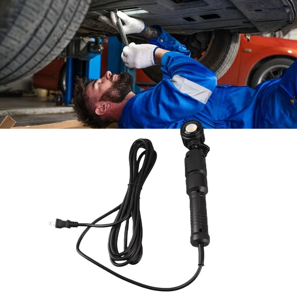 Luz De Trabajo LED Ultra Brillante De 60W, Luz De Cabeza Giratoria De 360 grados, Lámpara Portátil De Herramienta De Iluminación Portátil Con Cable De 33 Pies Para