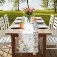 thumbnail image 4 of Table Runners 72 Inches Long Dress Scarves, Pink White Flowers Farmhouse Kitchen/Dining Table Runner, Coffee Tablerunners, Spring Floral Elegant Pastoral Botanical 18x72 Inch, 4 of 9