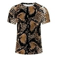 thumbnail image 3 of Funny World Men's T-shirt Snake Skin Printing Pattern Short Sleeve Crew Neck Casual Fashionable Summer Clothing Fashion Versatile Leisure Dailywear, 3 of 3
