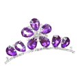 thumbnail image 4 of simhoa Rhinestone Bridal tiara with Combs Pin for Women Birthday Costume, 4 of 7