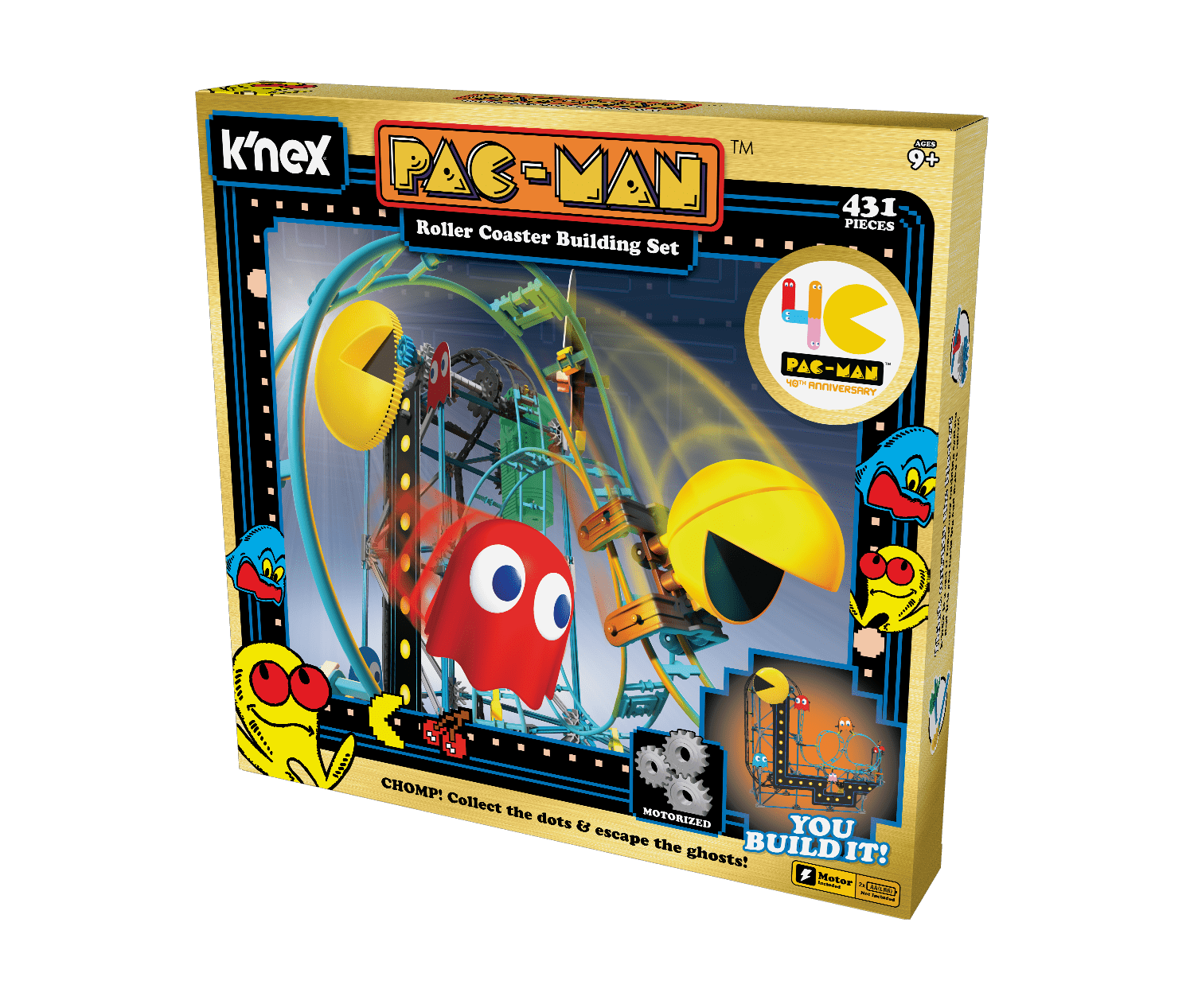 K Nex Pacman Roller Coaster Building Set Over 400 Parts Roller Coaster Toy Walmart Exclusive